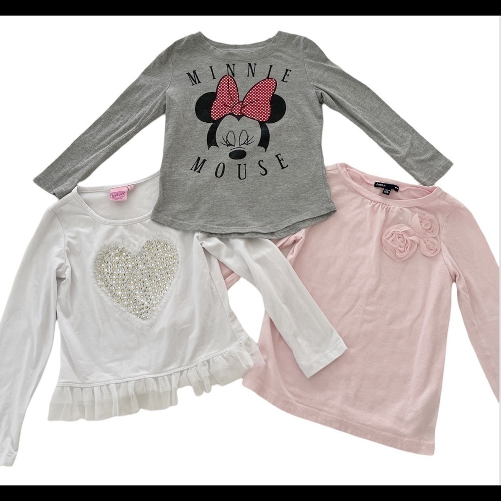 Disney / Gap Girls 3 long sleeve tshirt bundle